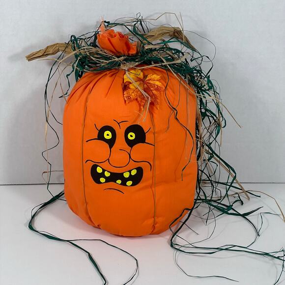 Fantastic Vintage Folk Art Rustic Spooky Handmade Halloween Fall Jack O Lantern - Picture 1 of 8